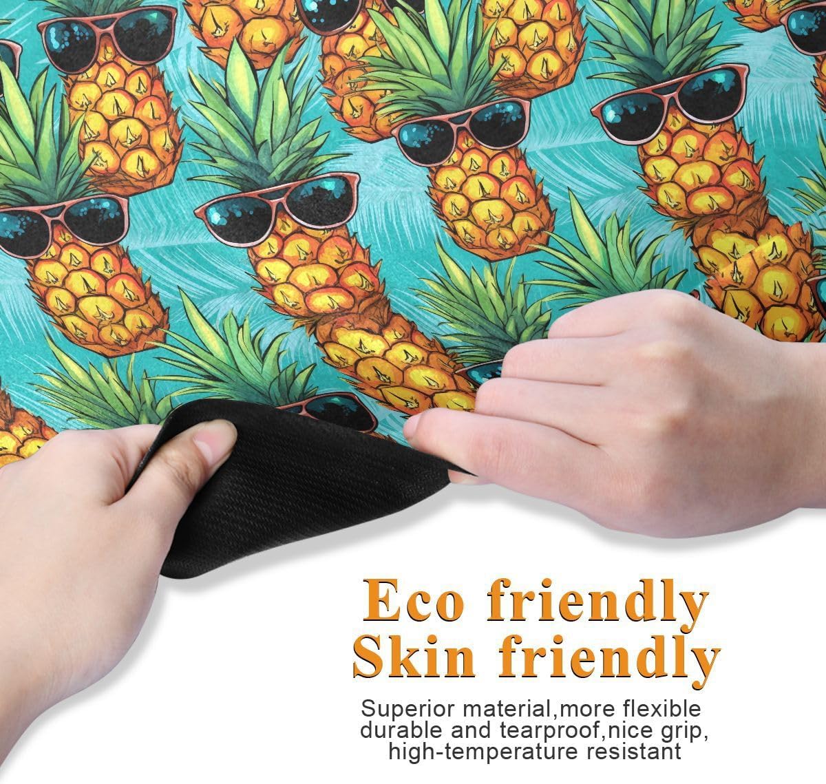 ALAZA Pineapples Sunglass Yoga Mat Non Slip Fitness Exercise Mat, Workout Mat for Yoga, Pilates and Floor Exercises