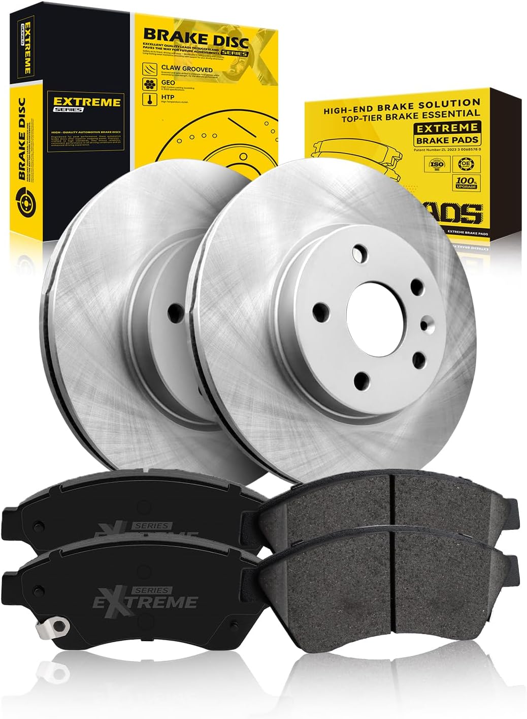 TOVASTY Front Brake Kit with Semi-Coated Rotors and Carbon Ceramic Pads for Chevrolet Cruze