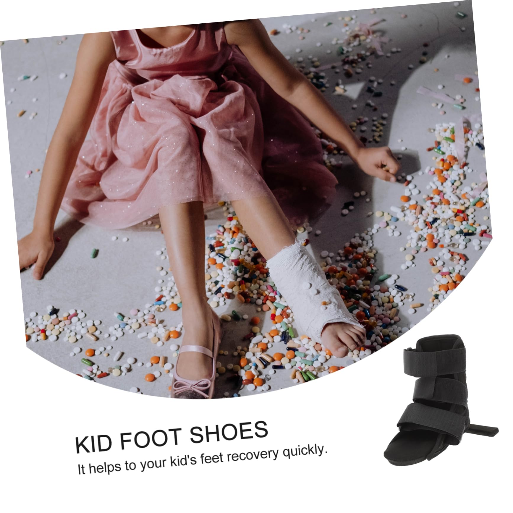 Holibanna Foot Shoes for Protective Spiked Shoes for Foot Fracture Fixation Durable Design for Boys for Post Injury