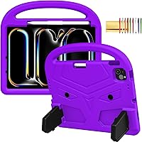 Vista 9 de Funda para niños para iPad Pro 11 2022/2021/2020 (4ª/3ª/2ª generación), funda protectora EVA a prueba de golpes [compatible con carga de lápiz] Negro