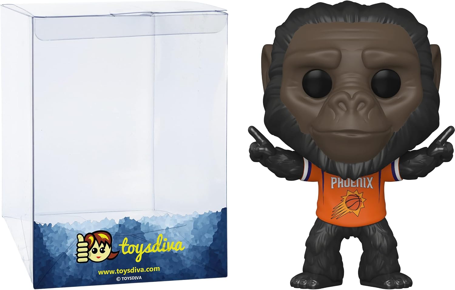 Funko The S u n s Go-Rilla: P o p ! Mascot Vinyl Figurine Bundle with 1 Compatible 'ToysDiva' Graphic Protector (004-52164 - B)