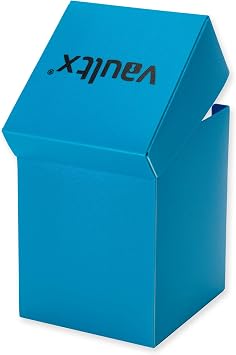 Vault X Large Deck Box with 150 Black Sleeves fits 100+ Cards (Blue)