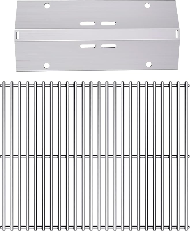 BBQ Grill Grates Replacement for Cuisinart Gas Grill CGG-200, CGG-220, CGG-240 Accessories, Stainless Steel Cooking Grate Grids Gas Grill Parts 18 Inch for All Foods Portable Gas Grillls