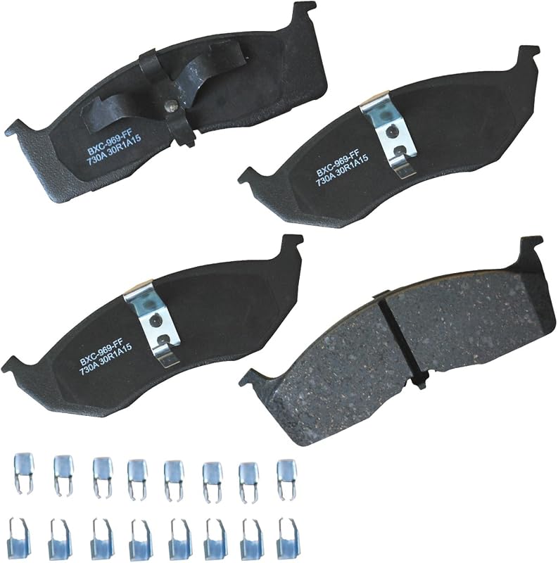 Pastilhas de freio dianteiras cerâmicas Bendix Premium SBC730A para Chrysler Neon, Dodge Neon, SX 2.0 e Plymouth Neon – Jogo com 1 conjunto