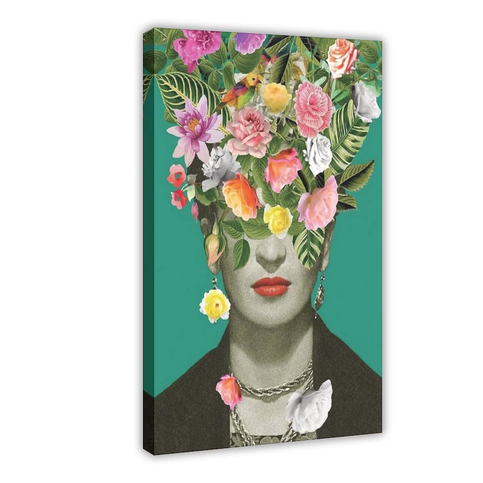 Poster Su Tela Frida Kahlo 30x45 Cm - MJKO Corollated - Quadro Artistico Per Soggiorno E Camera Da Letto - Senza Cornice
