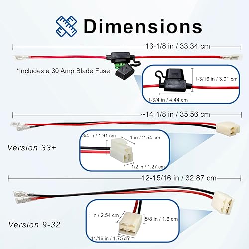 Miniatura 6 de AlveyTech Paquete de baterías prémium de 24 voltios para la moto Razor MX350 Dirt Rocket (7 Ah, rango estándar), incluye kit de arnés 2 en 1 con