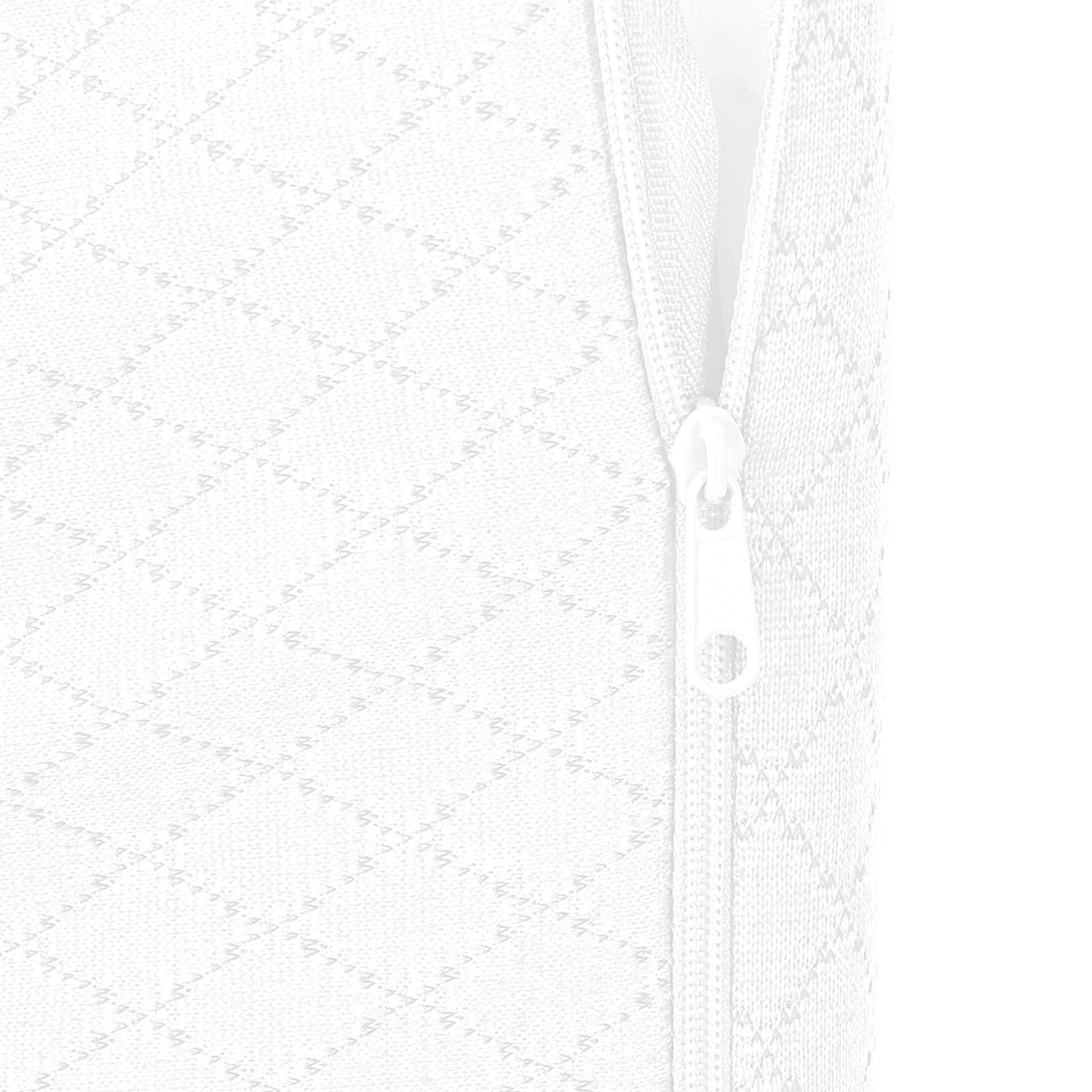 Cojín genérico para las piernas blanco, 60 x 50 x 30 cm, forma de esquina con espuma de memoria y espuma de poliuretano, funda de poliéster lavable a máquina, soporte interior cómodo