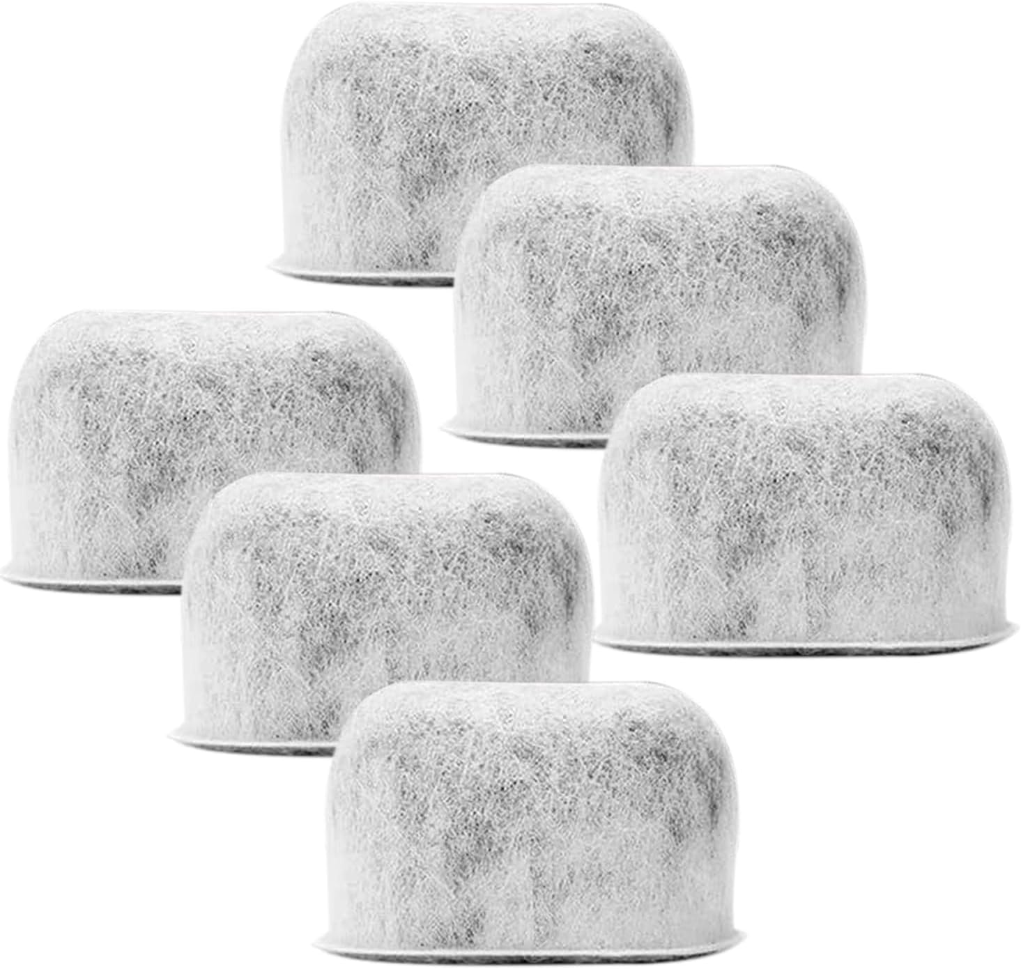 Pack of 6 Replacement Charcoal Water Filters for Keurig and Breville BWF100 Coffee Machines - Keurig 2.0 1.0 and Breville BWF100 Compatible Filters Fit Both Newer & Older Models Coffee Makers