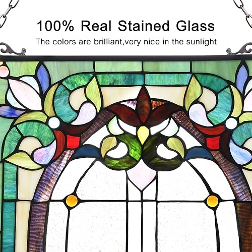 Miniatura 2 de Capulina Stained Glass Window Hangings Victorian Style Window Panels Suncatchers Stunning Handicrafts Parents Gifts for Home Window Decor