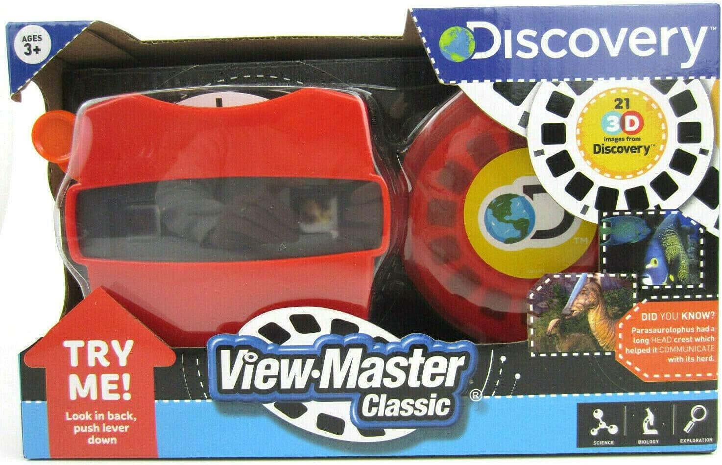 Big Game Toys~3D View-Master Discovery Kids with BGT Tote Bag Dinosaurs Marine Animals Viewmaster Viewer Box Set