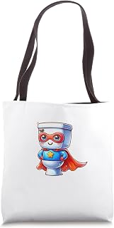 Cute Super Hero Toilet Superhero Bathroom Toilet Tote Bag
