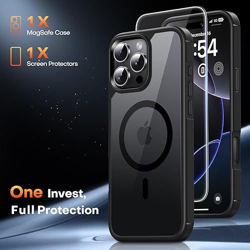 Miniatura 115 de TAURI Funda 3 en 1 para iPhone 13 Pro, [no amarilla] con 2 protectores de pantalla, funda delgada a prueba de golpes para iPhone 13 Pro, color negro