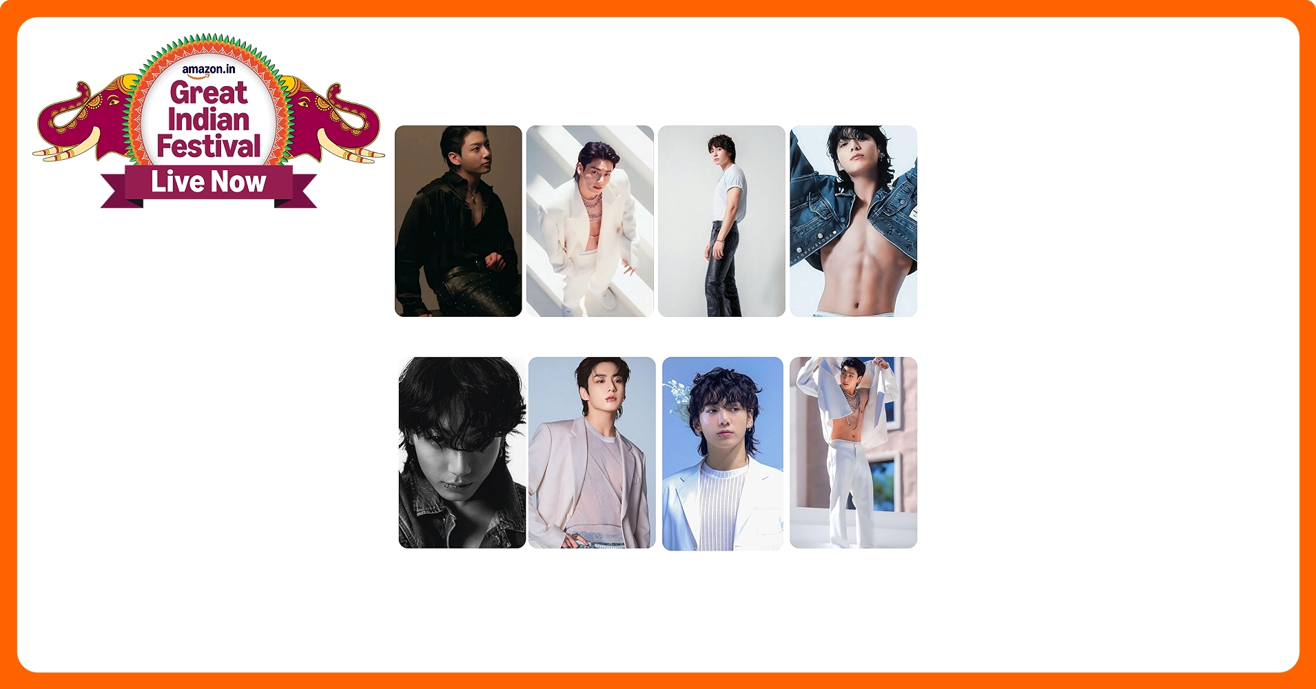 Exclusive BTS Jungkook latest photoshoot Photo Card Set (8