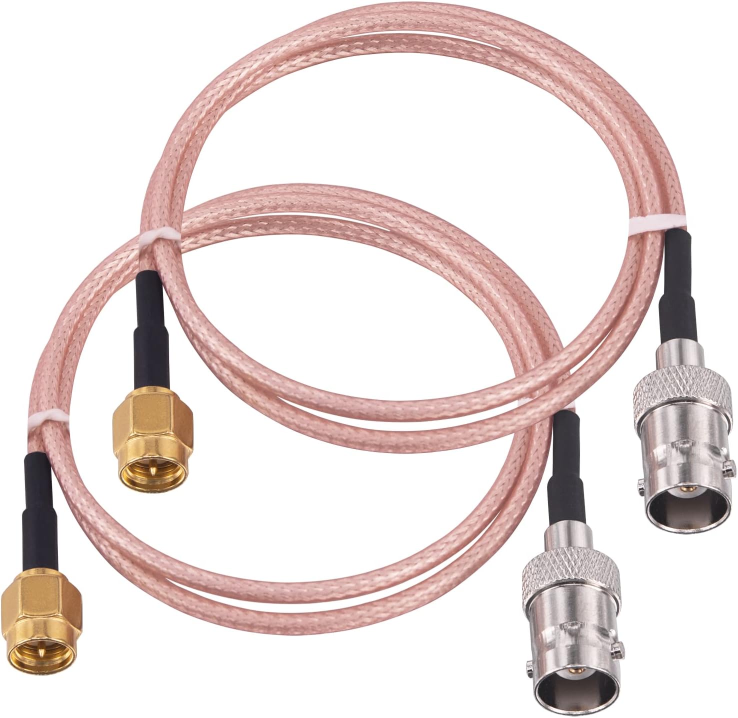 2x Adattatore SMA Maschio A BNC Femmina - Cavo RG316 1M, Per Radio SDR E Antenne