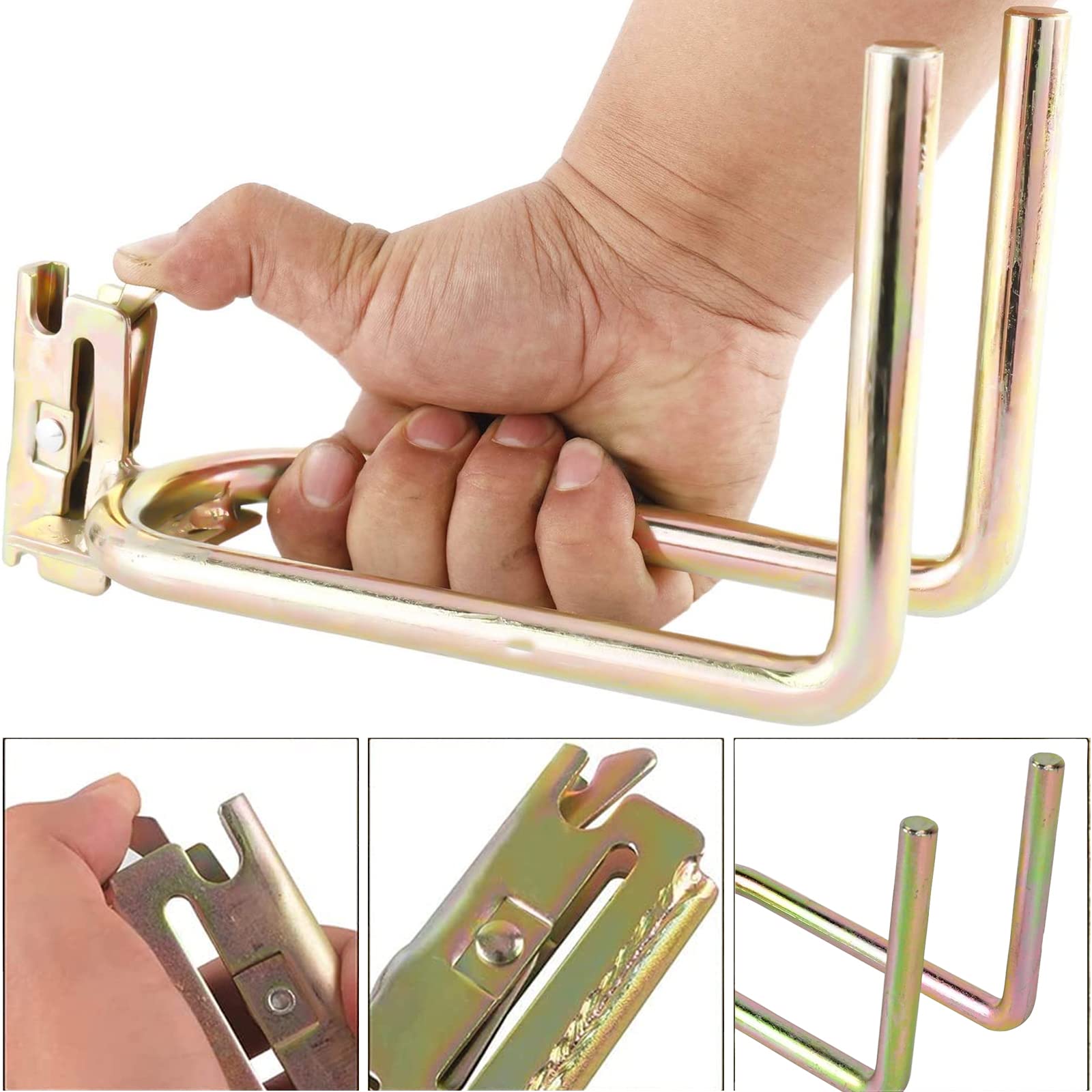 FlixGrdy (4 Pack) 8.5 Inch Heavy Duty E-Track Double J Hook - View #9