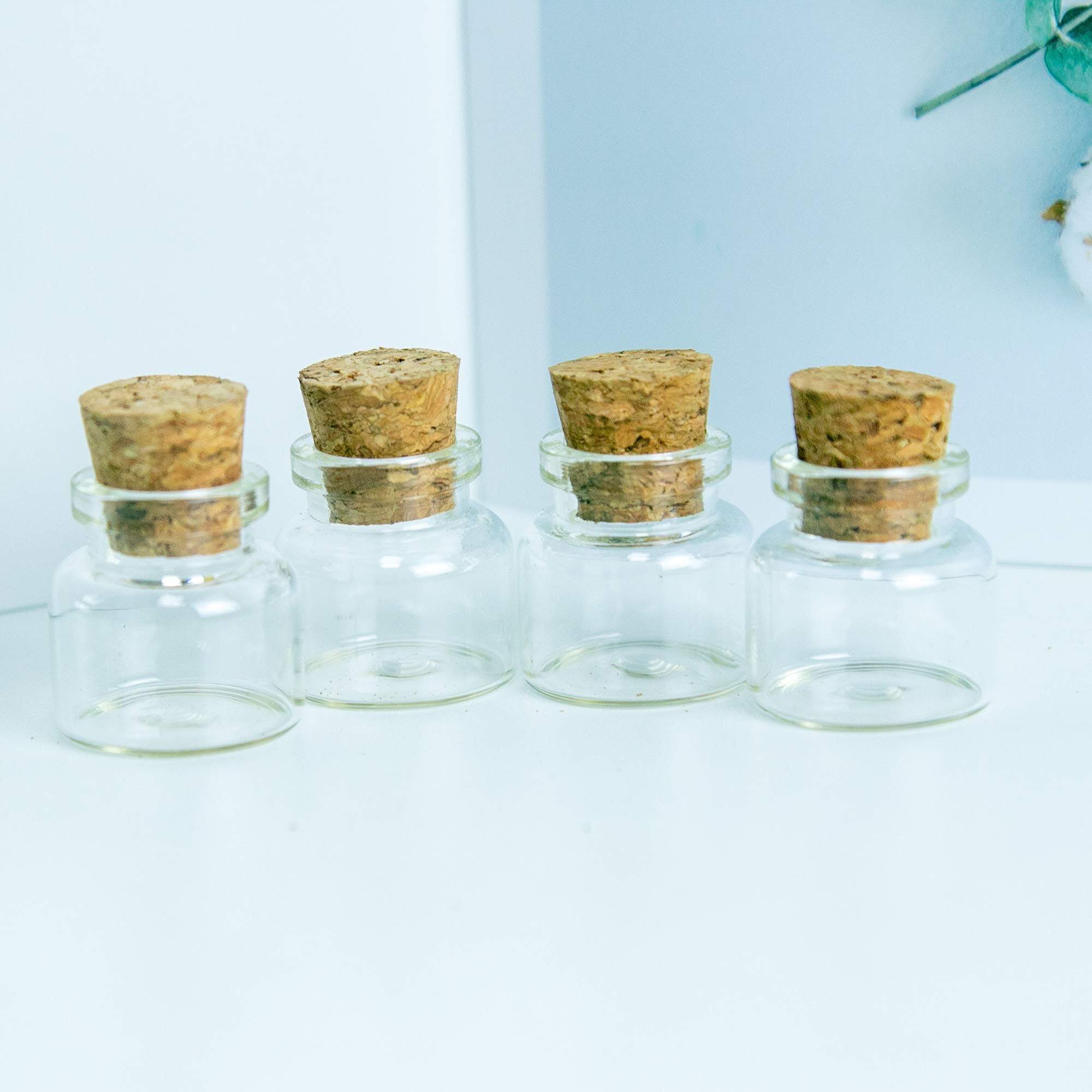 12pcs10ml Mini Botellas de Cristal Transparentes con Corcho Frascos de Vidrio Vacíos Transparentes Frascos Botellas Decorativas Lindas con Corcho (12,10ml)