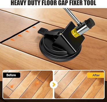 Floor Gap Fixer Tools, Laminate Flooring Tools for Fixing Gap, Heavy Duty Suction Cup Flooring Gap Repair Tool, Wood Plank Grabber Floor Fix Pro, for Smooth Laminate, Vinyl Flooring Plank Gap Fix