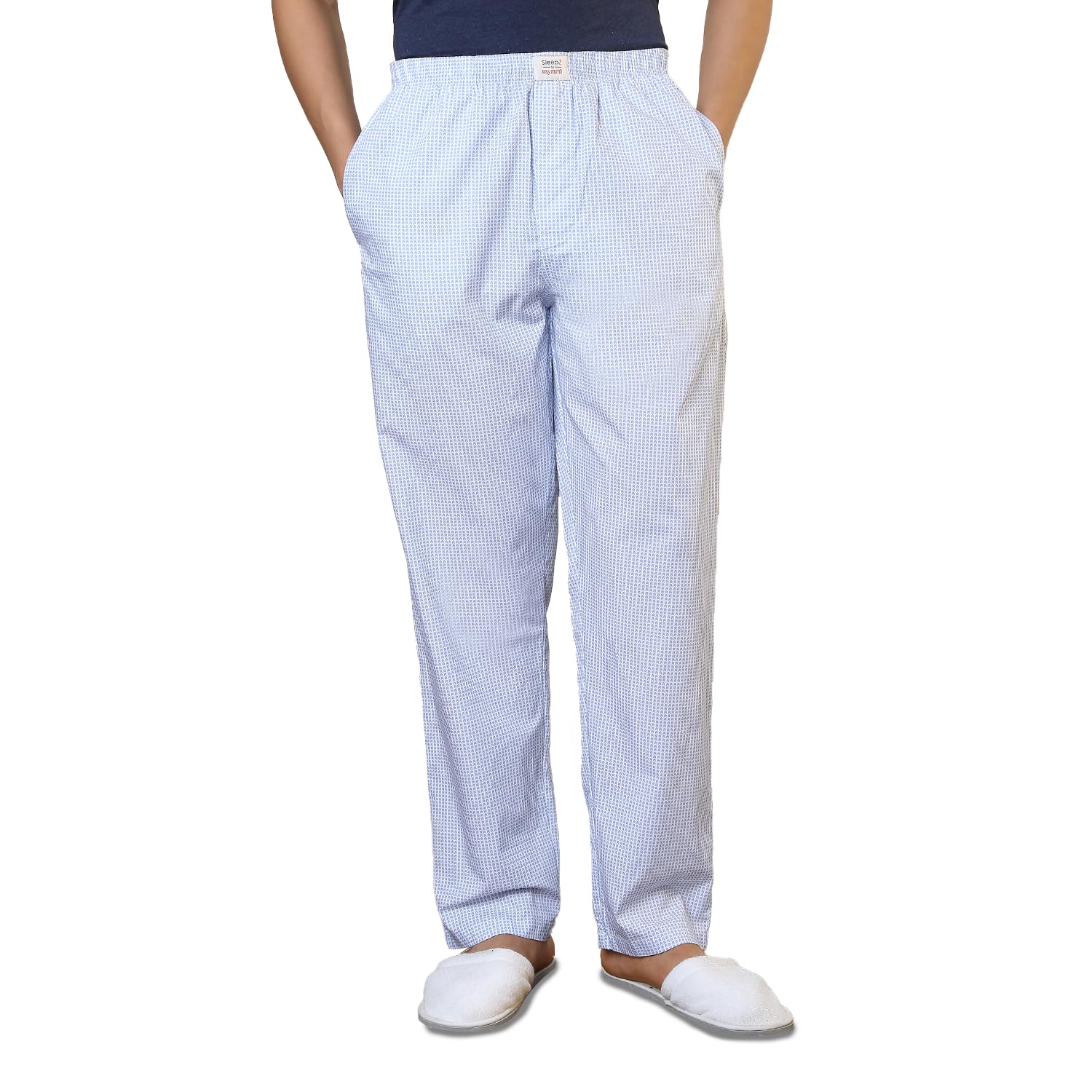 sleepz by raymond Men Flat Front Regular Fit Print Pattern Pure Cotton Pyjama-picture-27