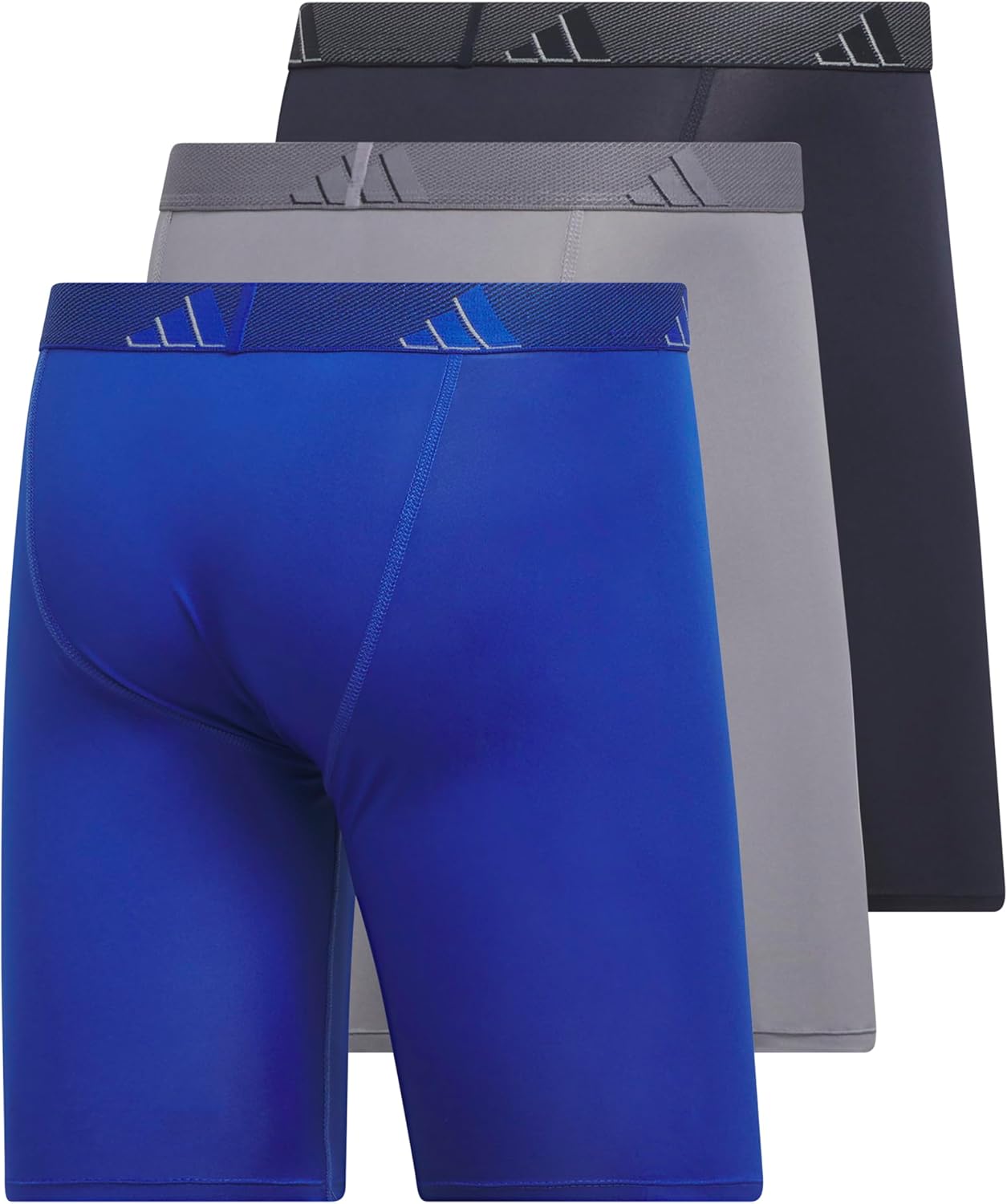 adidas Men's Performance 3-Pack Long Boxer Brief, Underwear Boxer Briefs - 3-Pack Long Men's Underwear Pack - Image 6