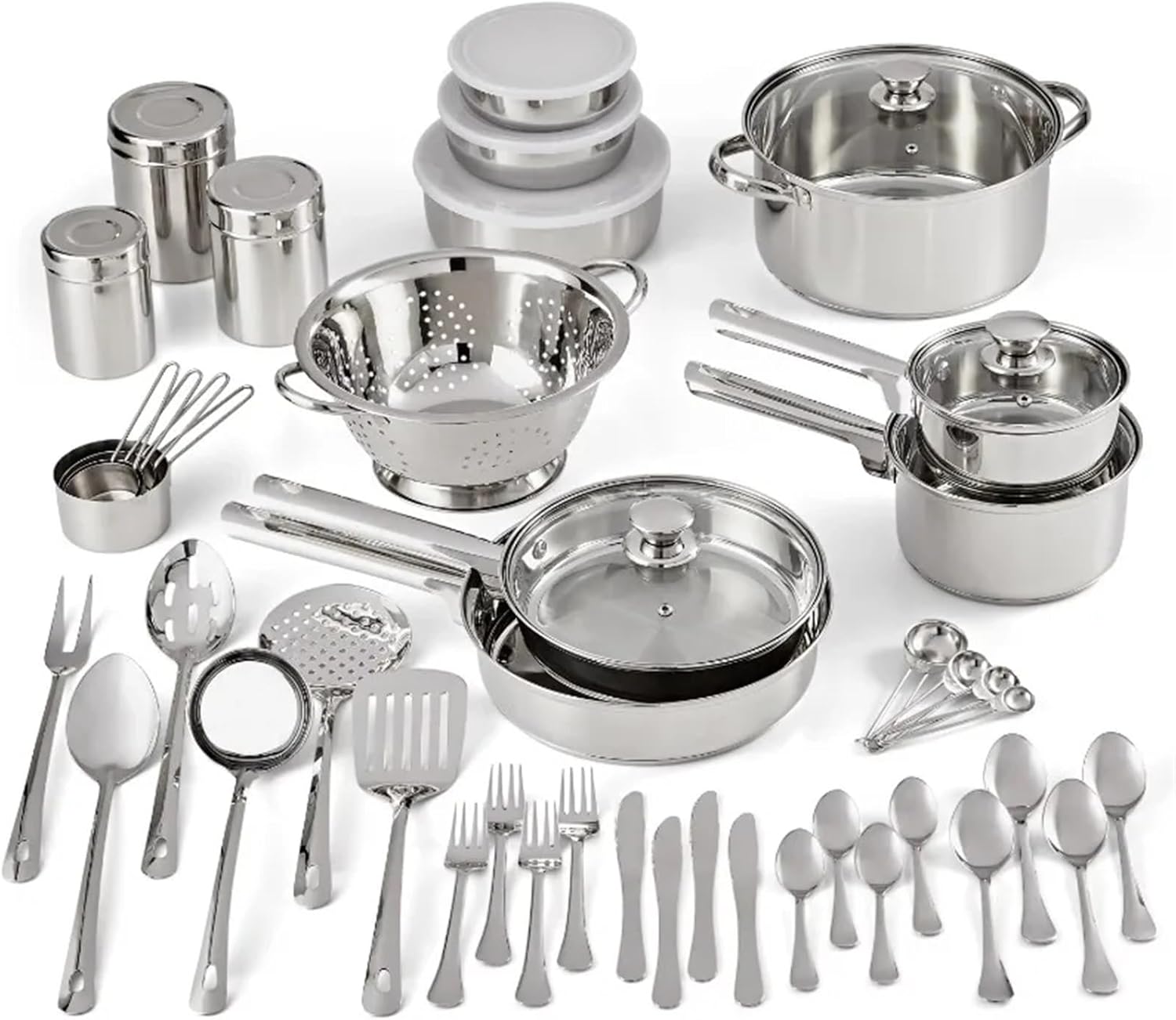 Stainless Steel Cookware and Kitchen Combo Set