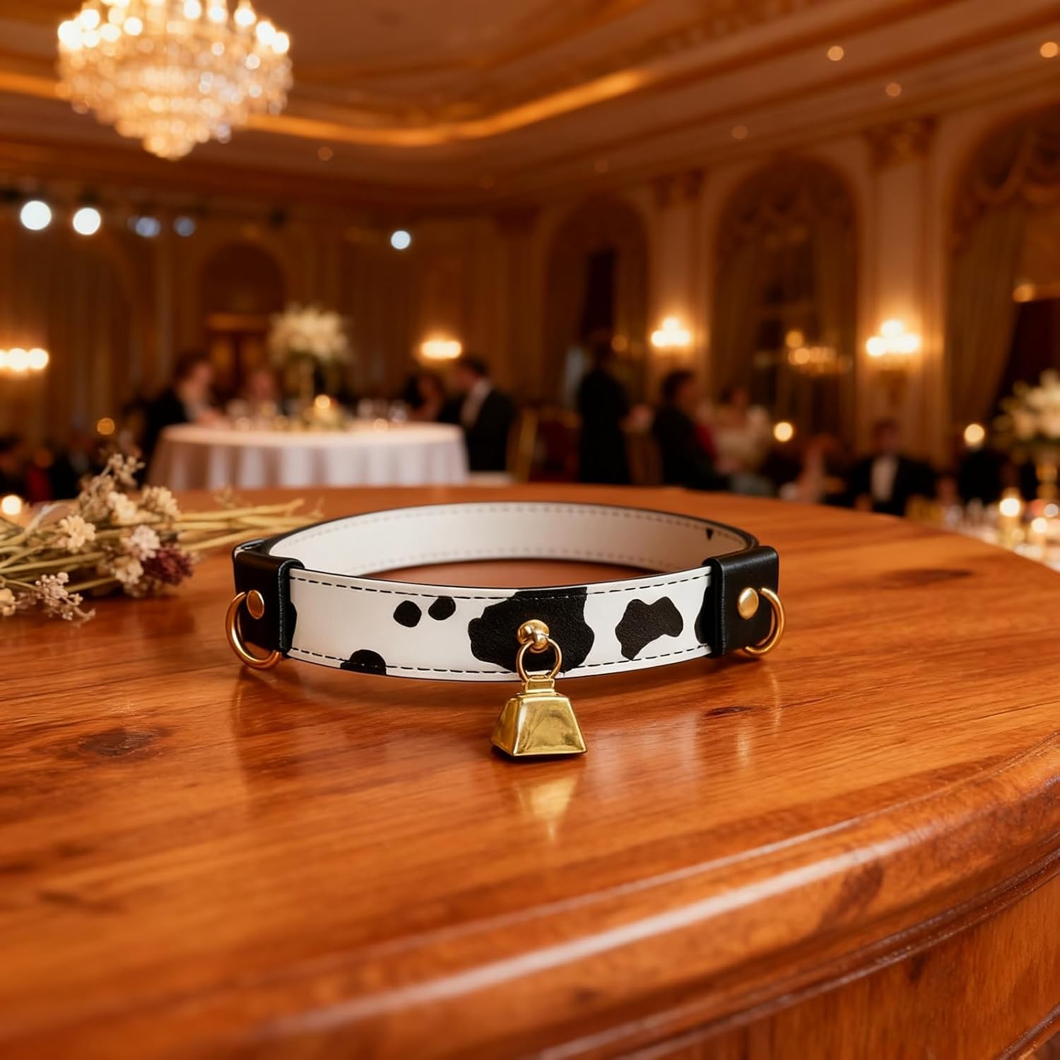 Basic Cow Print Bell Collar Choker Necklace for women Gothic Gift - Image 6