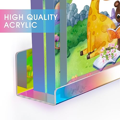 Miniatura 39 de NiHome Paquete de 2 estantes magnéticos de acrílico de 17 pulgadas para pizarra blanca, pantalla de imágenes grandes, elegantes estantes para Negro