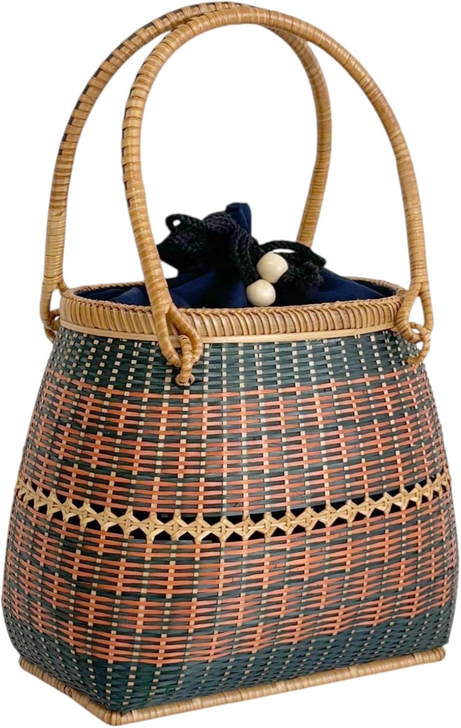 ヴィンテージ 民藝 竹製 バスケット 籠 行商 ハンドル ヴィンテージ 民