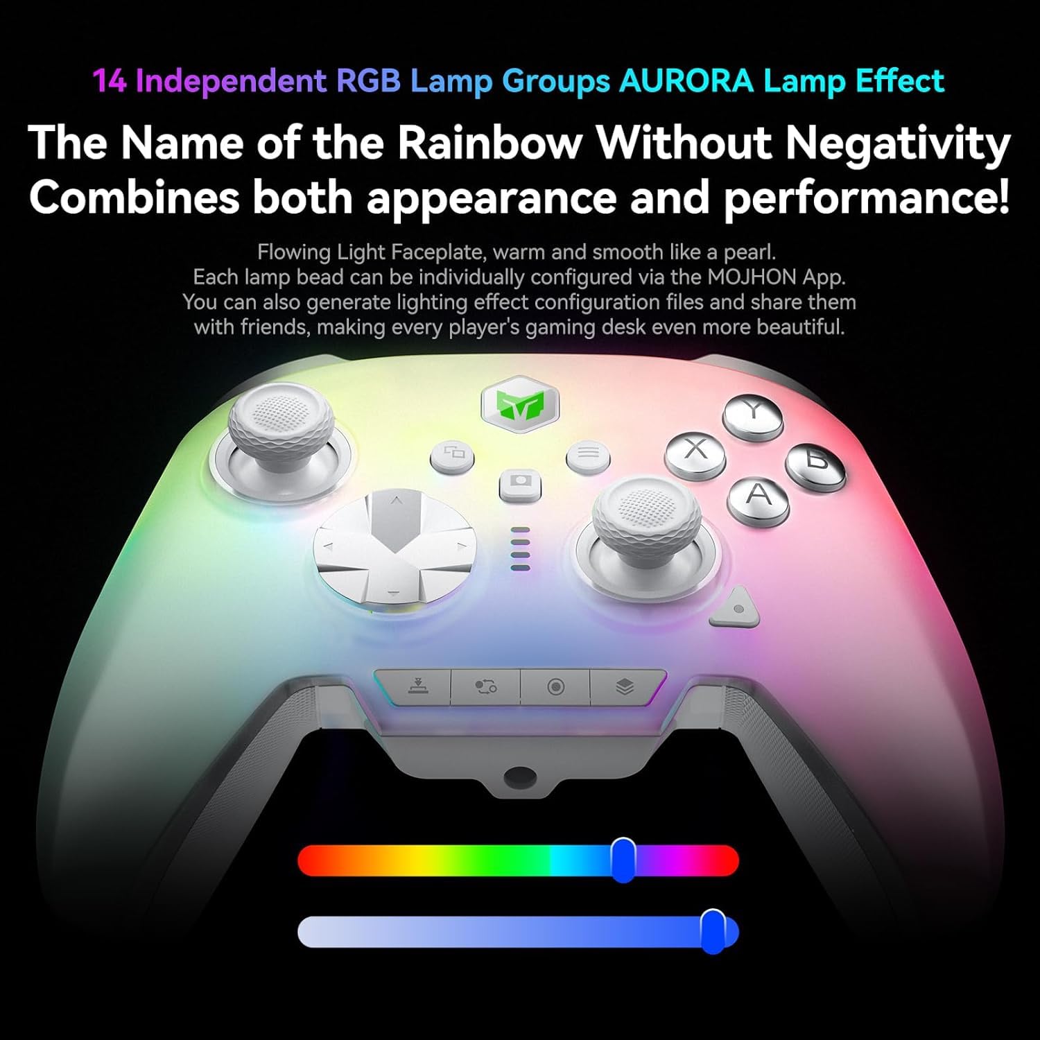 Amazon.com: MOJHON Rainbow 3 Wireless Controller 2000Hz Polling
