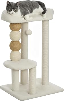PawHut Tree Scratching Post for Cats Tower Climber 76 cm Beige