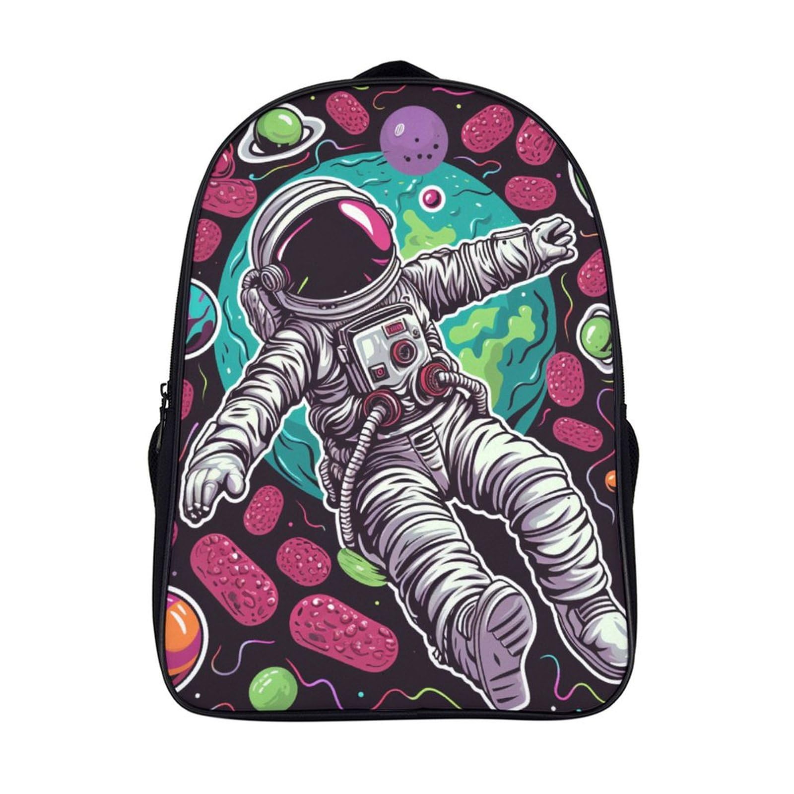 Mochila escolar de astronauta 3D con relieve protector y correas acolchadas 7