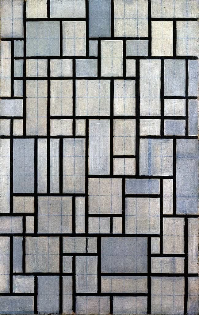 Impression sur toile Mondrian : tableau moderne abstrait géométrique 60x90 - 5