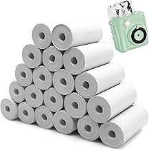 Thermal Paper for Children's Camera, 20 Rolls, 57 mm, Thermal Printer Paper, Refill Printing Paper, White, Zero Inks, Printing Paper for Children's Camera, Instant Print Camera