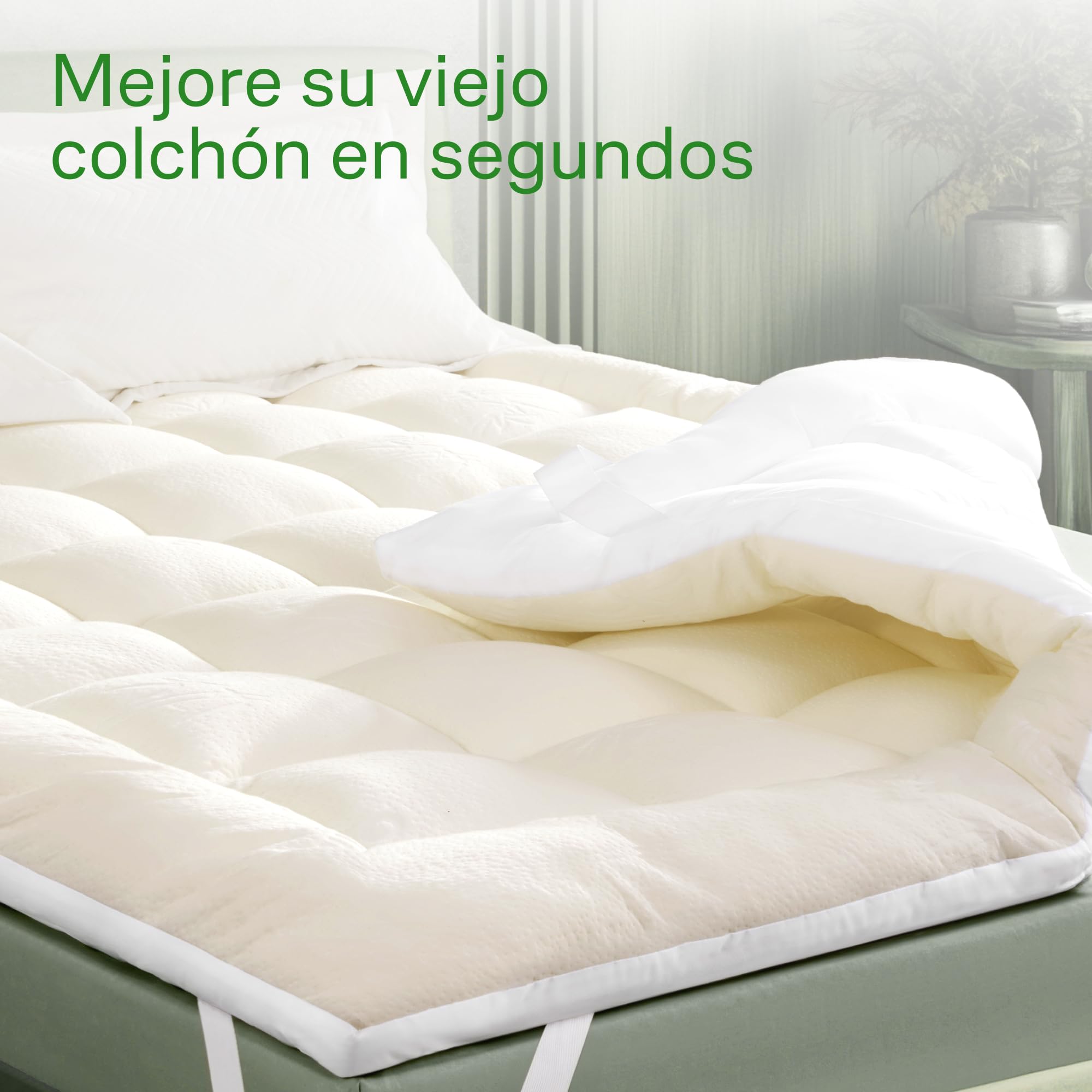 Niagara Sobrecolchón de bambú | Topper para colchón 135 x 190 cm | Grosor 3 cm | Refrescante, Transpirable para aliviar el Dolor de Espalda, Bolsillos Profundos para colchones de 20-50 cm