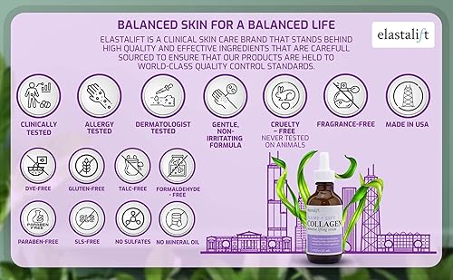 Miniatura 7 de Elastalift Suero facial de colágeno que levanta rellena y reafirma el suero de colágeno para la cara mejora la elasticidad uniformiza el tono de la