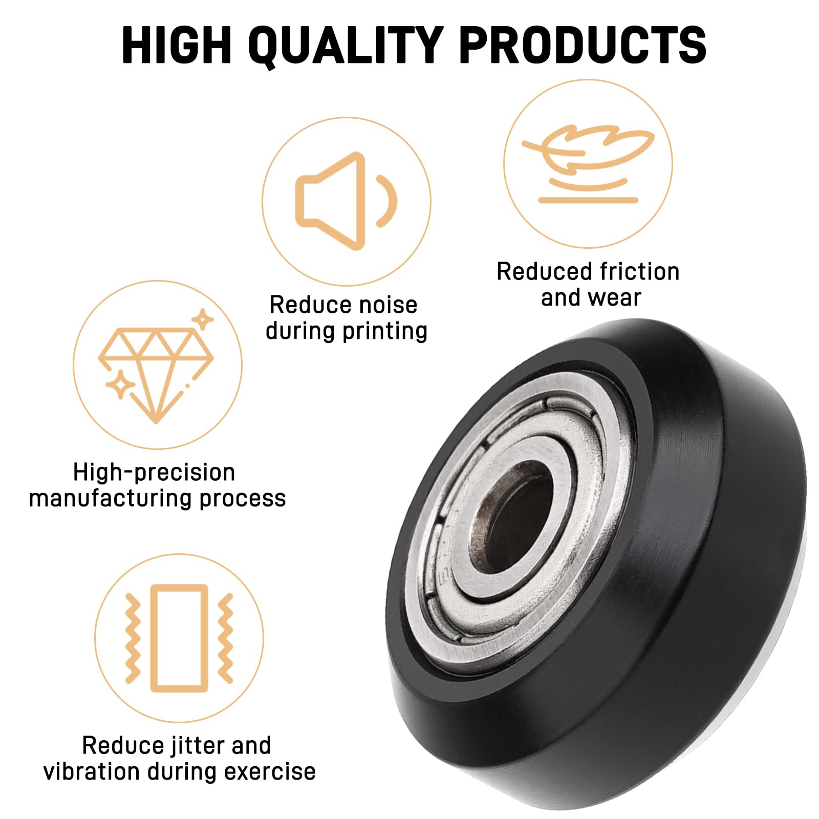 Elegoo Neptune 4 Printer Rollers - 6pcs Replacement -3