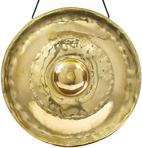 Thai Golden Pezón Gongs 8". Incluye cuerda para colgar y mazofácil de tocartono brillanteHecho en Tailandiapara curación de sonido y
