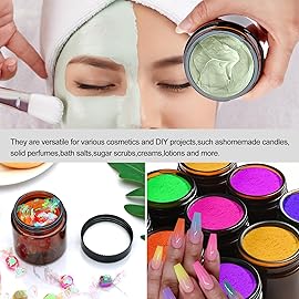 4oz Glass Amber Cosmetic Jars with Black Lids,12 Pack Empty Small Glass Jars with Inner Liners, Round Sample Container for Cream,Lotion,Ointments