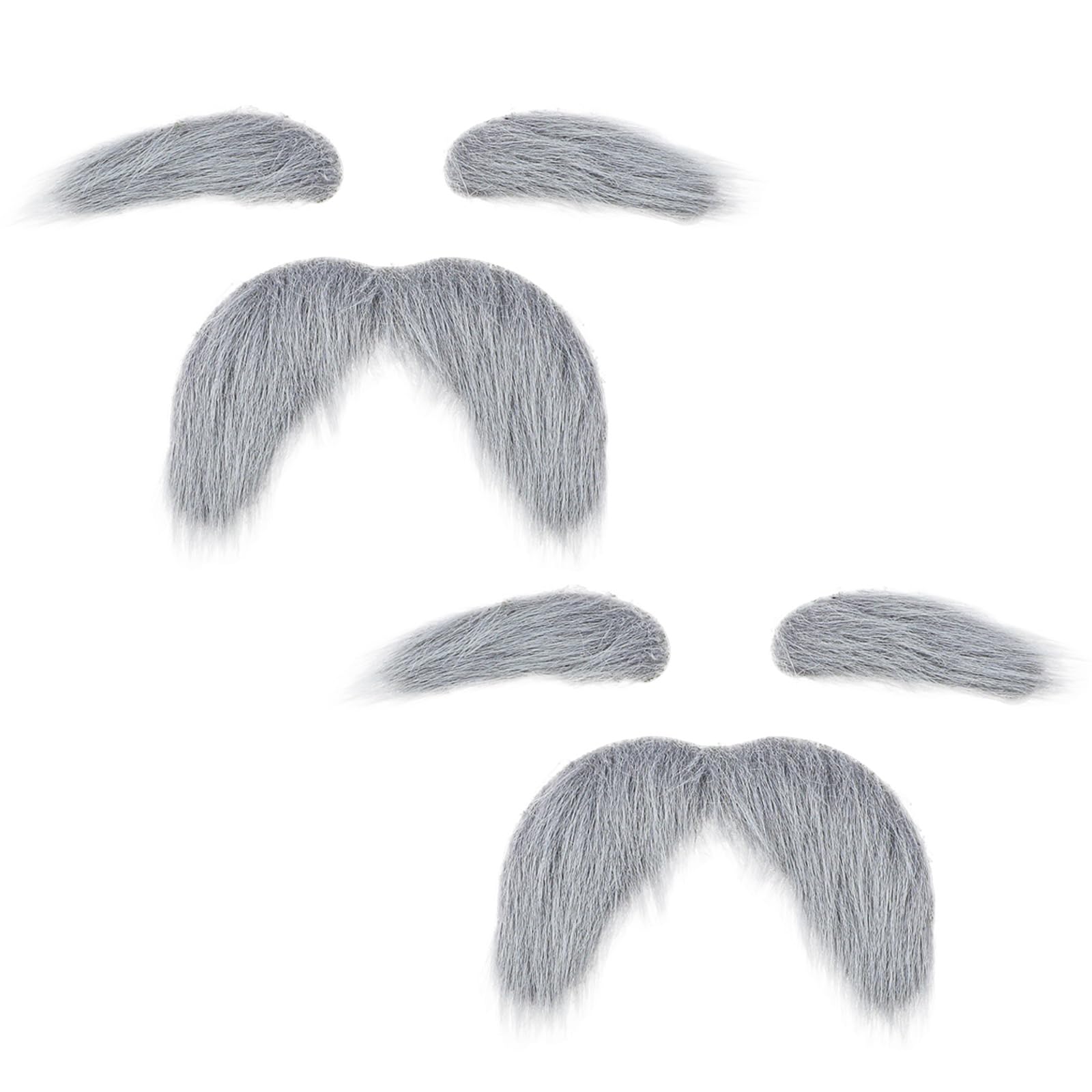 Set Di 12 Baffi Finti Adesivi Per Costume - Barba Da Attaccare Per Carnevale, Halloween (Schnauzer, Stile Pieno)