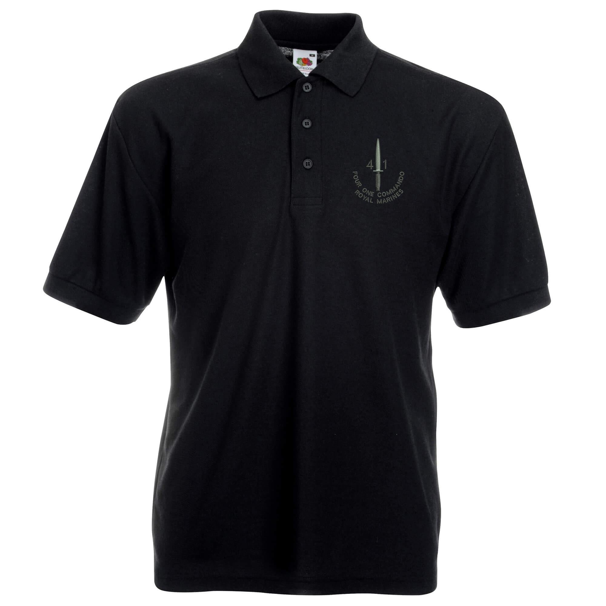 Pineapple Joe's Men's Black 41 Commando Embroidered Polo - X Large