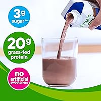 Vista 3 de Orgain Clean Protein Shake, Leche de Vaca Alimentada con Pasto, Chocolate Cremoso Suave - 20g de Proteína de Suero Alta, Kosher, Listo para Beber