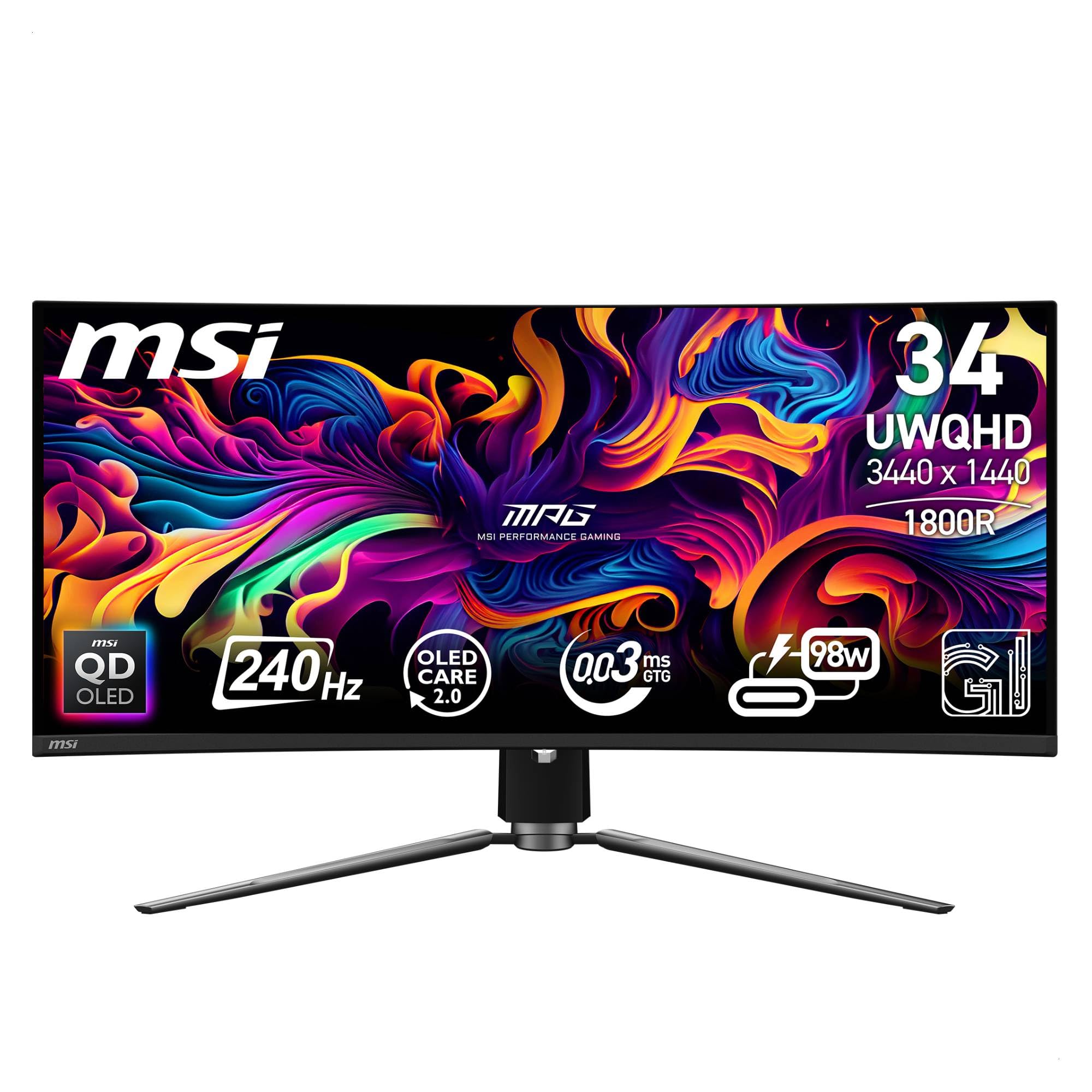 バ*ン様 MSI MPG 341CQPX QD-OLED 34.18インチモニタ MSI MPG 341CQPX QD-OLED 34 Inch 2K UWQHD Curved Gaming Monitor
