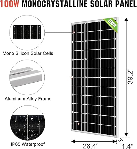Miniatura 8 de ECO-WORTHY Kit de bomba de agua solar de 24 V, flujo grande de 3.2 GPM, 2 paneles solares de 100 vatios + bomba de pozo sumergible + controlador de