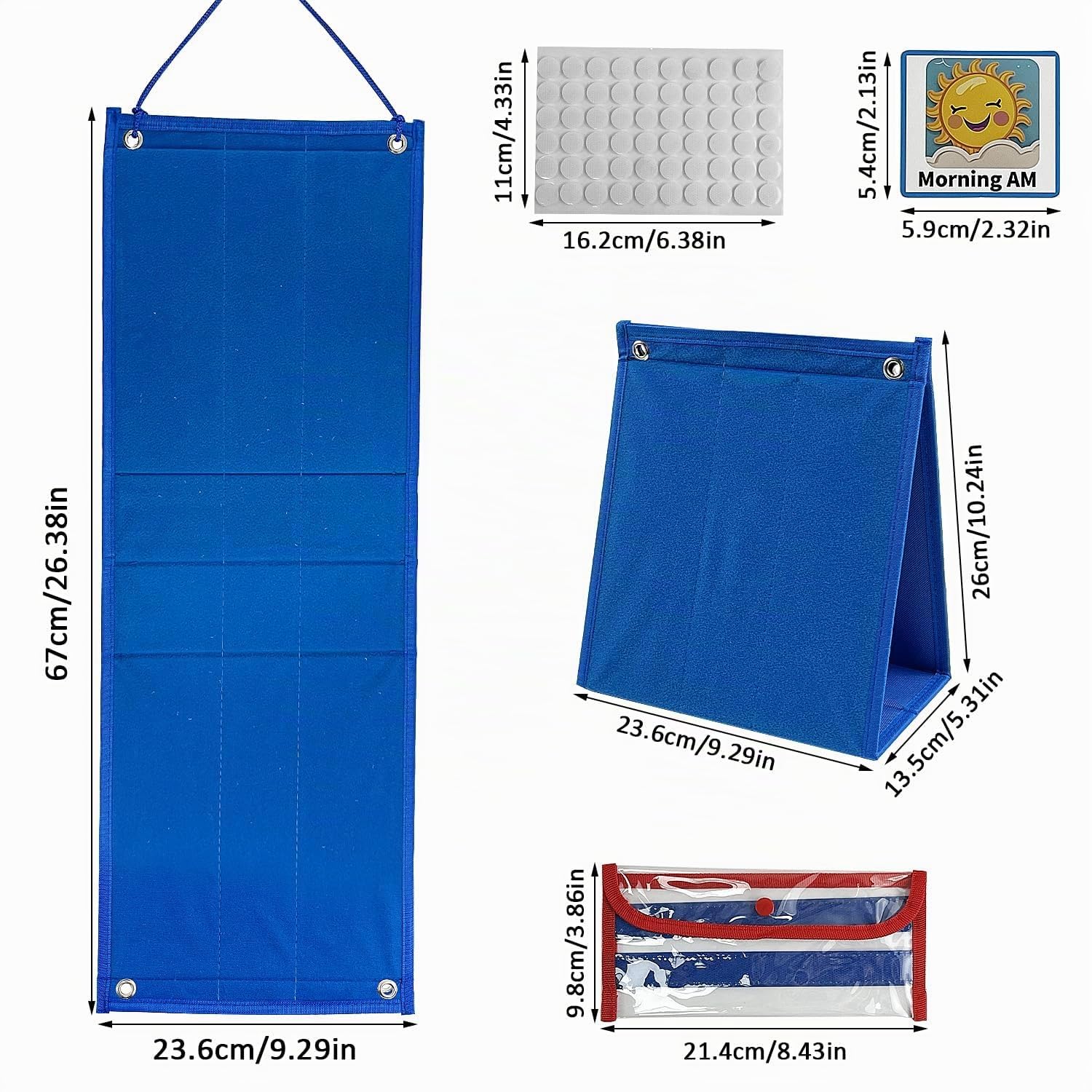 Tabla de Tareas para Niños, Horario Visual Niños con 96 Tarjetas, Tabla de Rutinas de Tareas Diarias para Autismo, Tarjetas de Horario Visuales con Pared Trasera y Cierre de Velcro (GHJ094a)