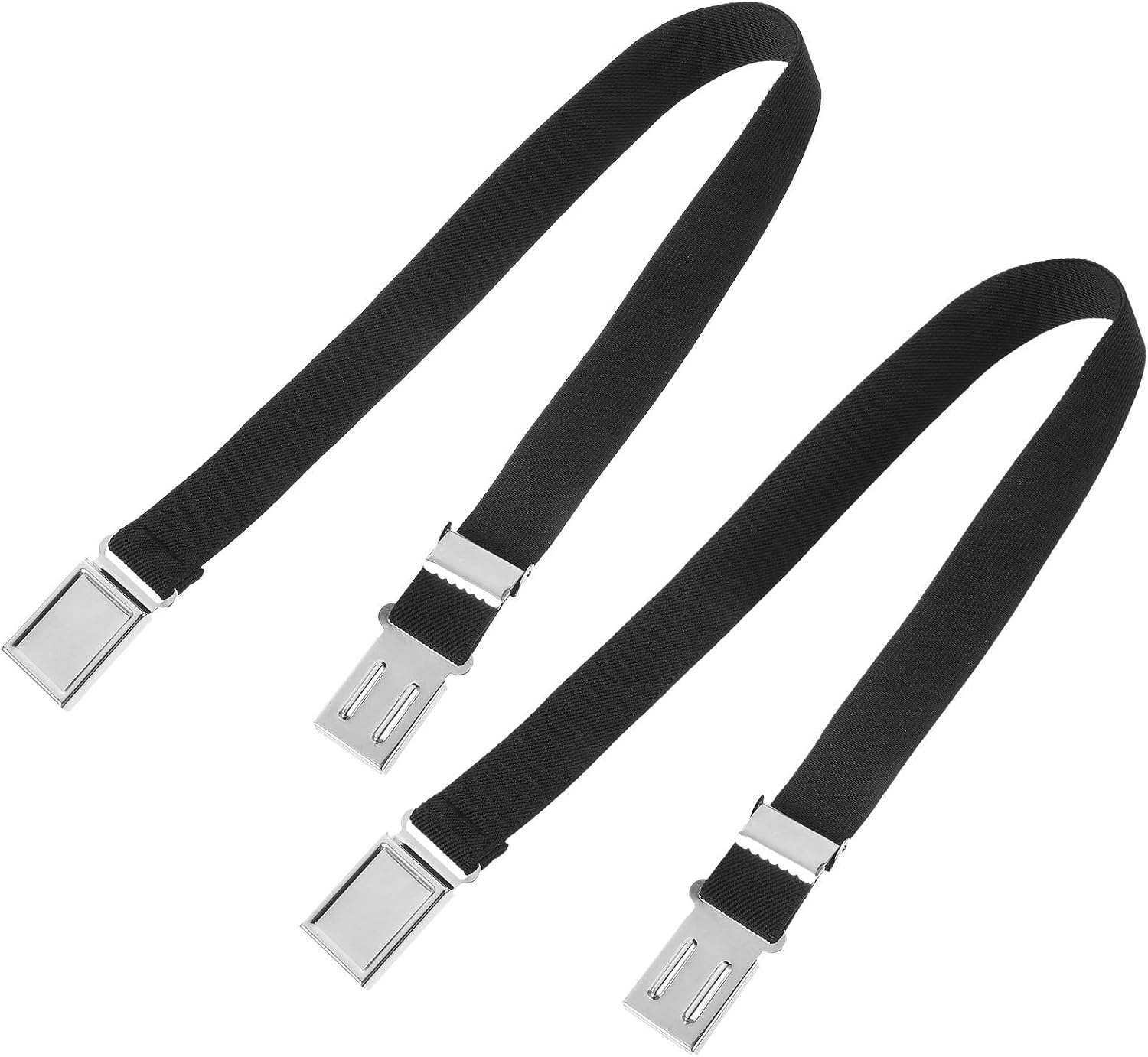 MAGICLULU 2pcs Belt Magnetic Buckle, Elastic Waistband for Boys, Black Adjustable Waist Belt for ’s Casual and Schoolwear