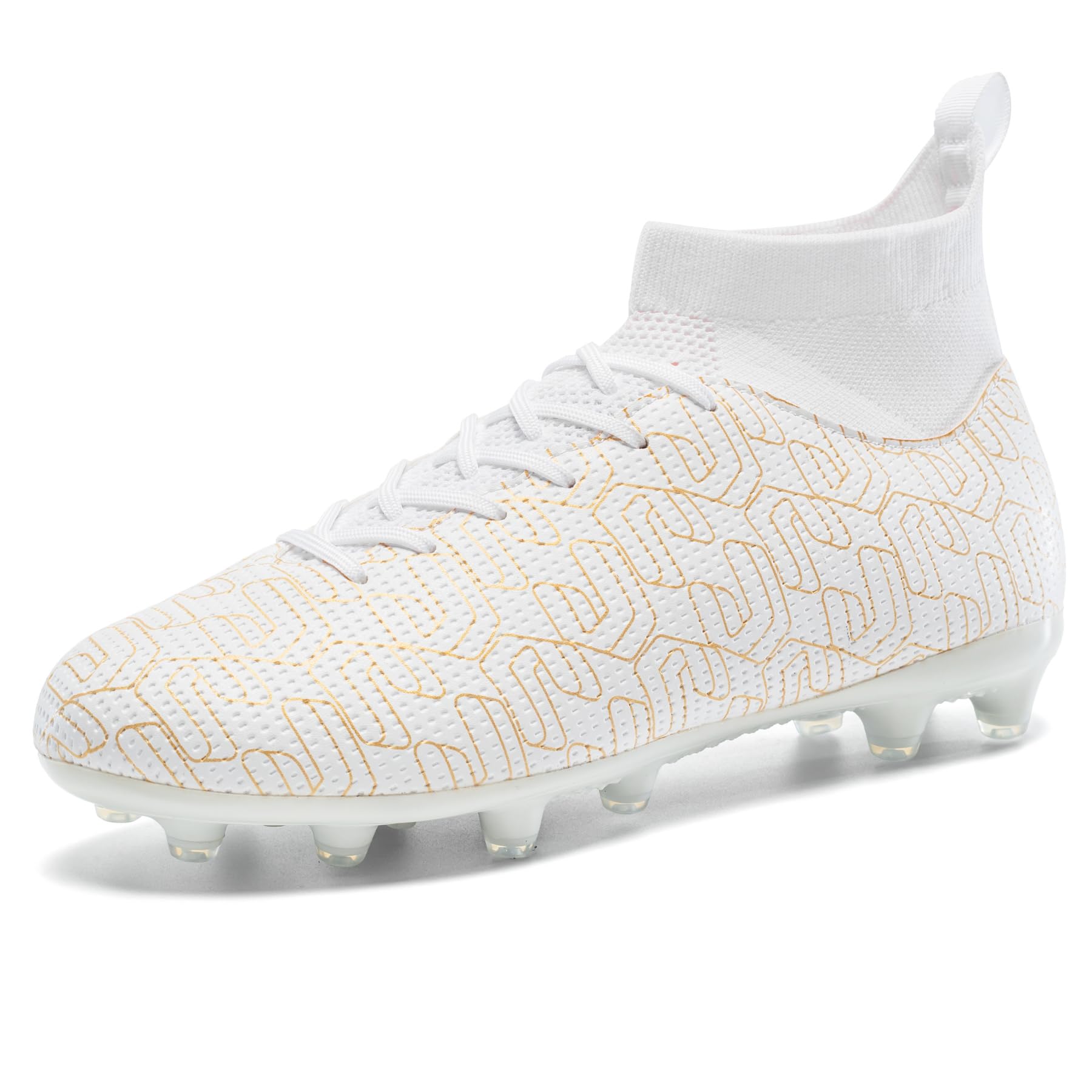 High-Top Mens Soccer Cleats Lightweight Training Football Shoes | outdoor athletic soccer shoes for men with ankle support for men