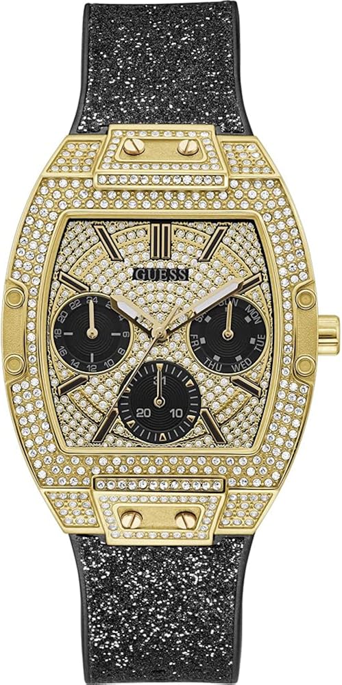 Guess Womens Multi Dial Watch Raven, Black