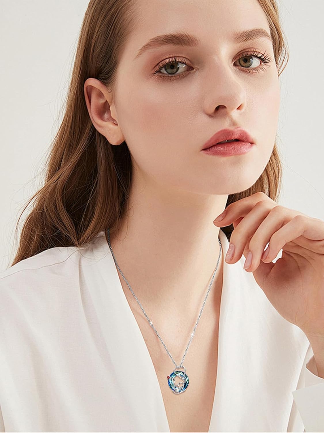 Veterinarian/Nurse Gifts Stethoscope Necklace 925 Sterling Silver Nurse Necklace Graduation Nursing Jewelry Gift for Women - Image 4