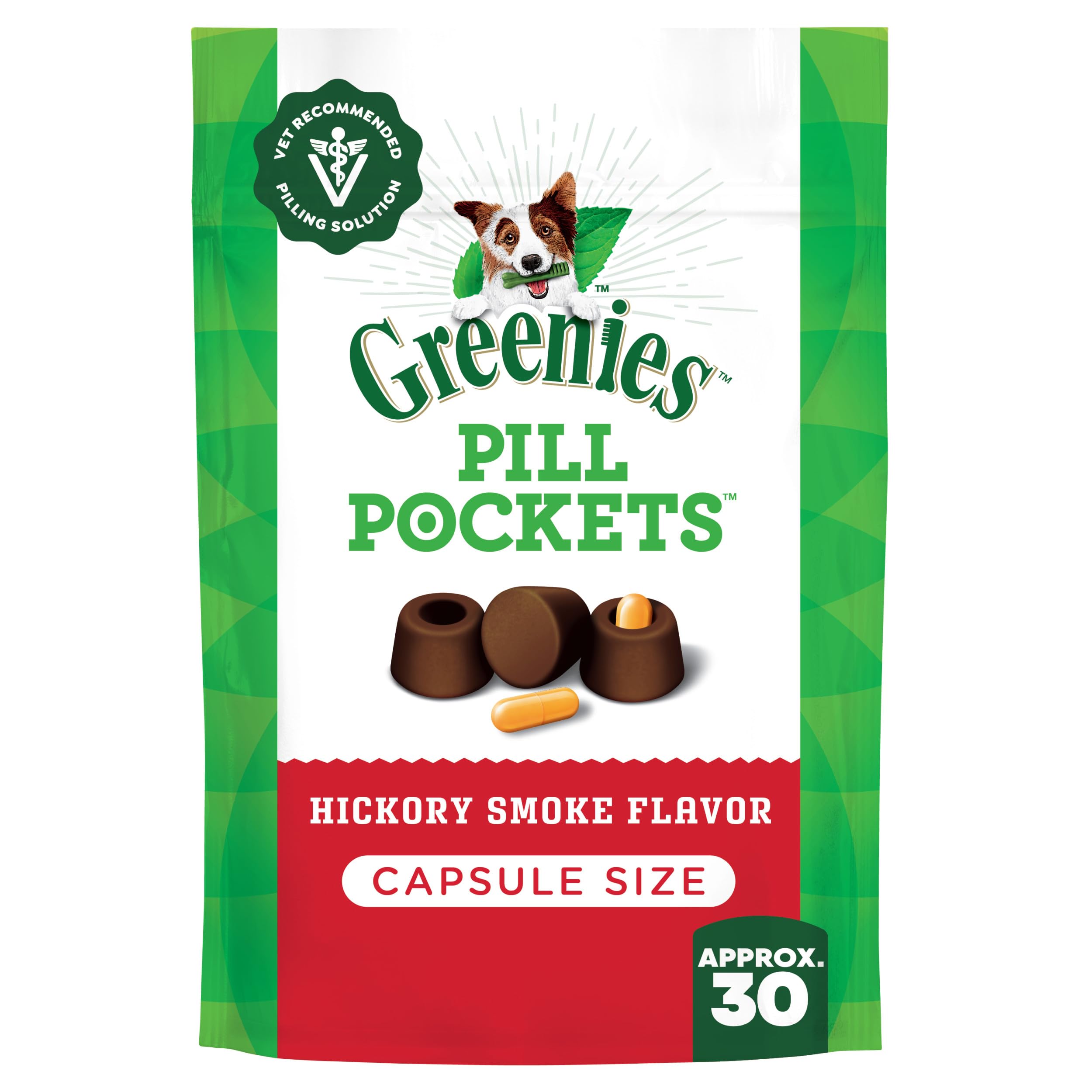 Greenies - Pill Pockets For Dogs Capsules Hickory Smoke Flavor 7.9 Oz. 154360