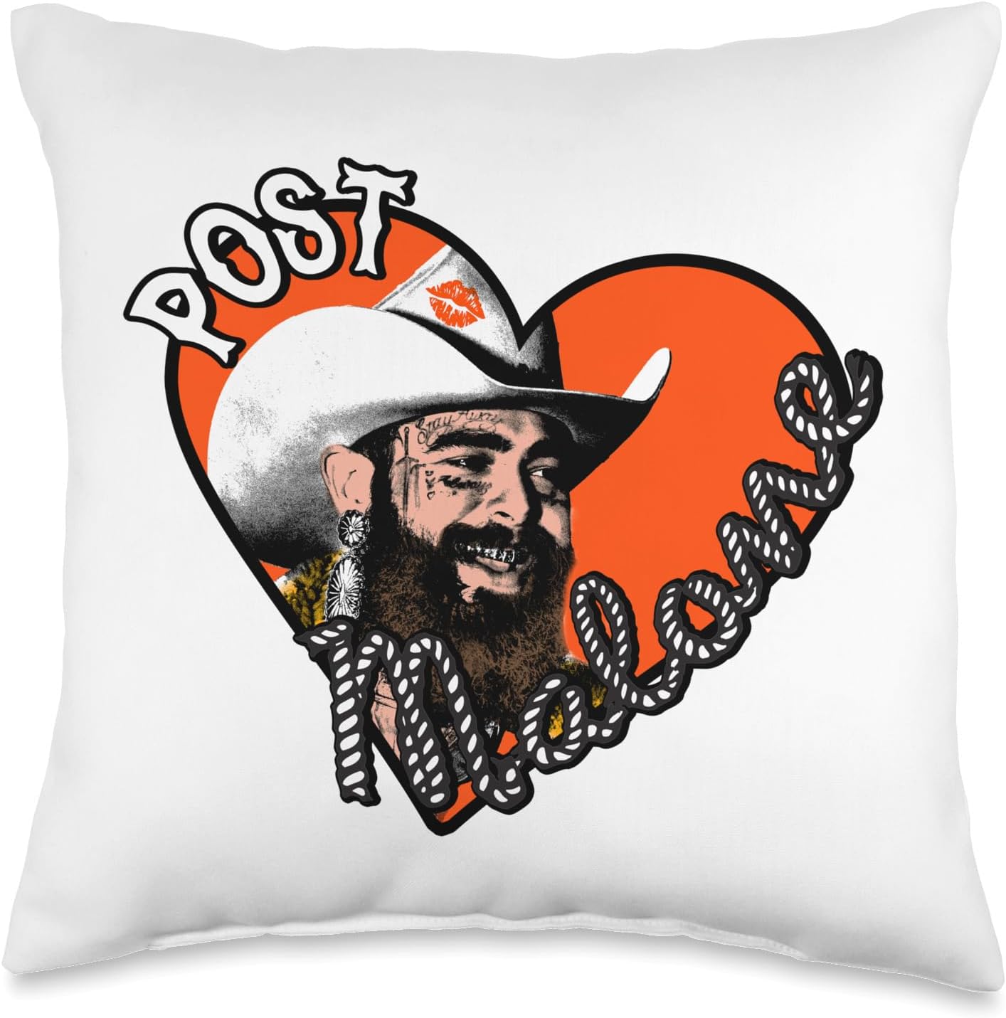 Official Post Malone Heart Photo Throw Pillow