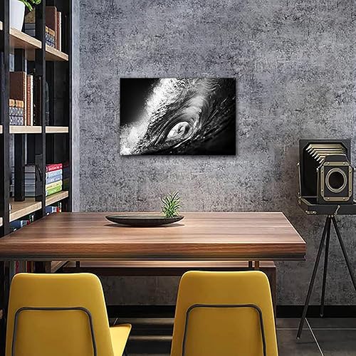 Vista 205 de 1 lienzo decorativo para pared, ferrocarril a través del bosque de pinos con niebla, decoración moderna para el hogar, sala de estar, arte de pared